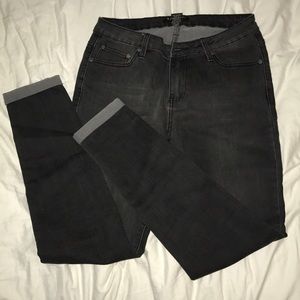 Dark Gray Wash Skinny Jeans